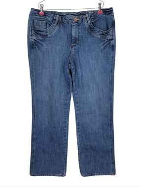 Seven7 Wide Leg Jeans Women Size 18 36X31 Blue Premium Denim Cotton Stretch